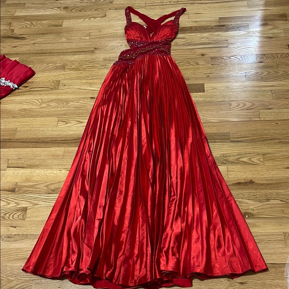 Elegant Red Evening Gown